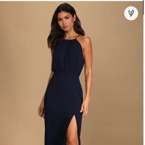 NWT! Lulu’s Dreamy Date Night Navy Dress